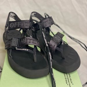 Off white dad sandals